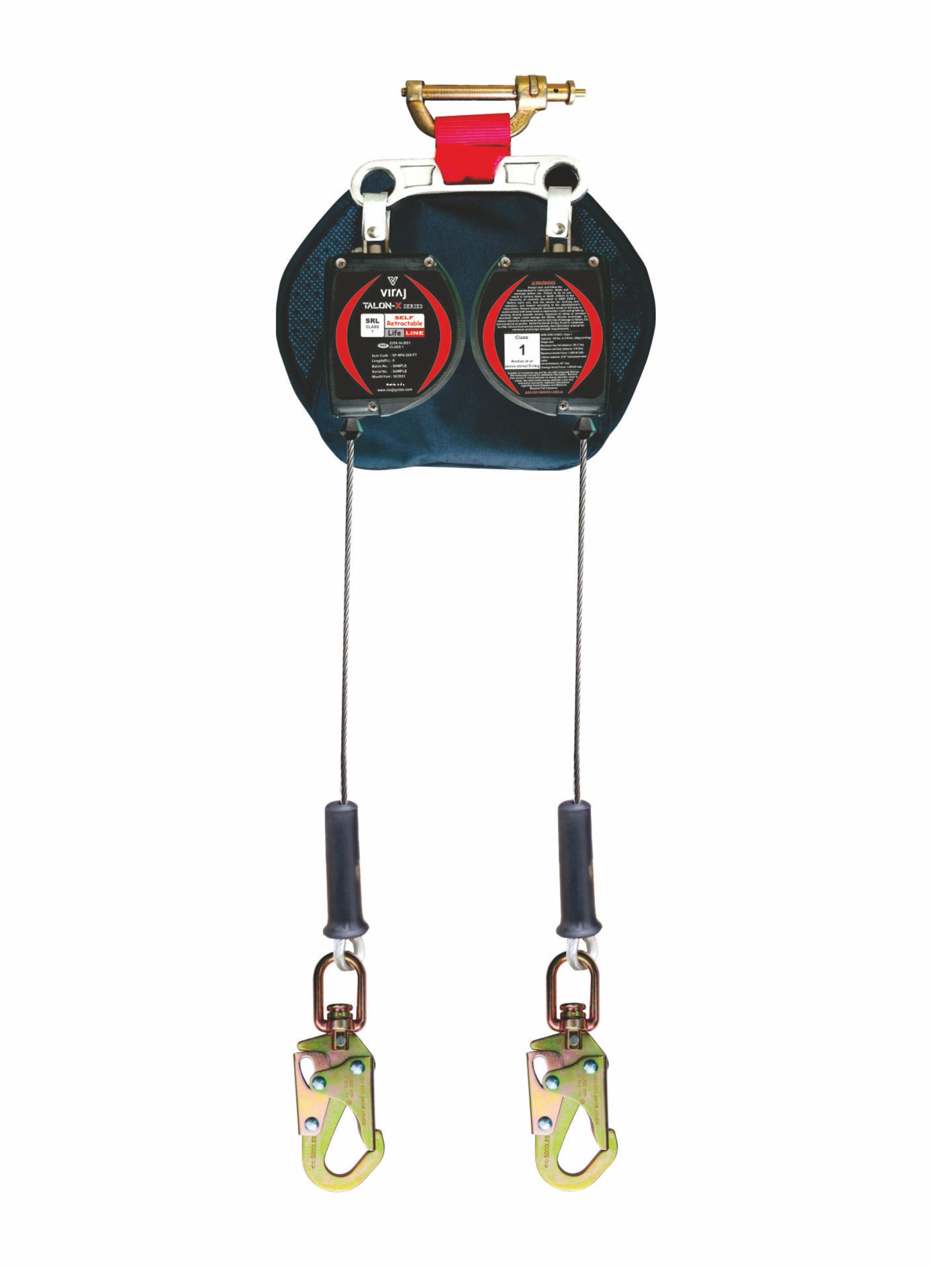 TALON-X DUAL Self Retractable Life Line (SRL-P) Class 1 | SF-RFA-2X8 FT to 8.5 FT
