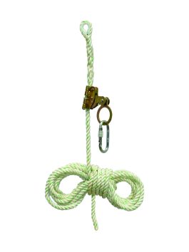 Guided Type Fall Arrester with Flexible Twisted Rope Anchorage Line <br/> SF-GFA-2004