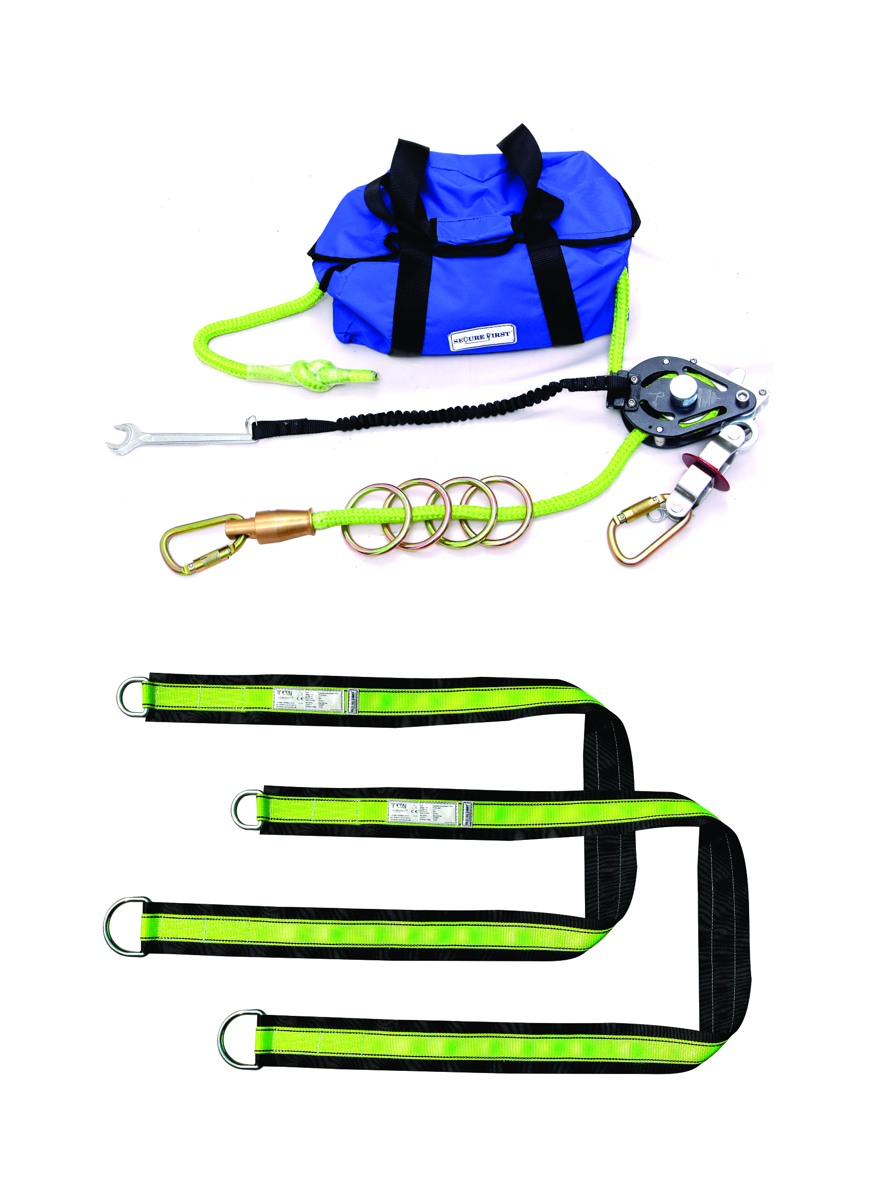 TEMPORARY HORIZONTAL ROPE ANCHORAGE LINE 2 & 4 PERSONS <br/> SF-HL-5001(2) & SF-HL-5001(4)